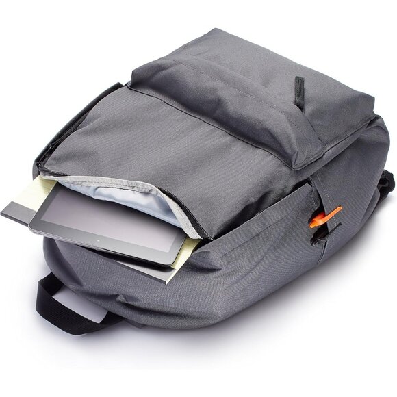🆕 Men Grey Classic School Lightweight Durable Featuring Adjustable Top Backpack - Picture 2 of 5